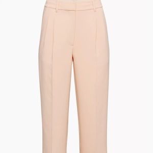 Aritzia cropped coral blush effortless pant